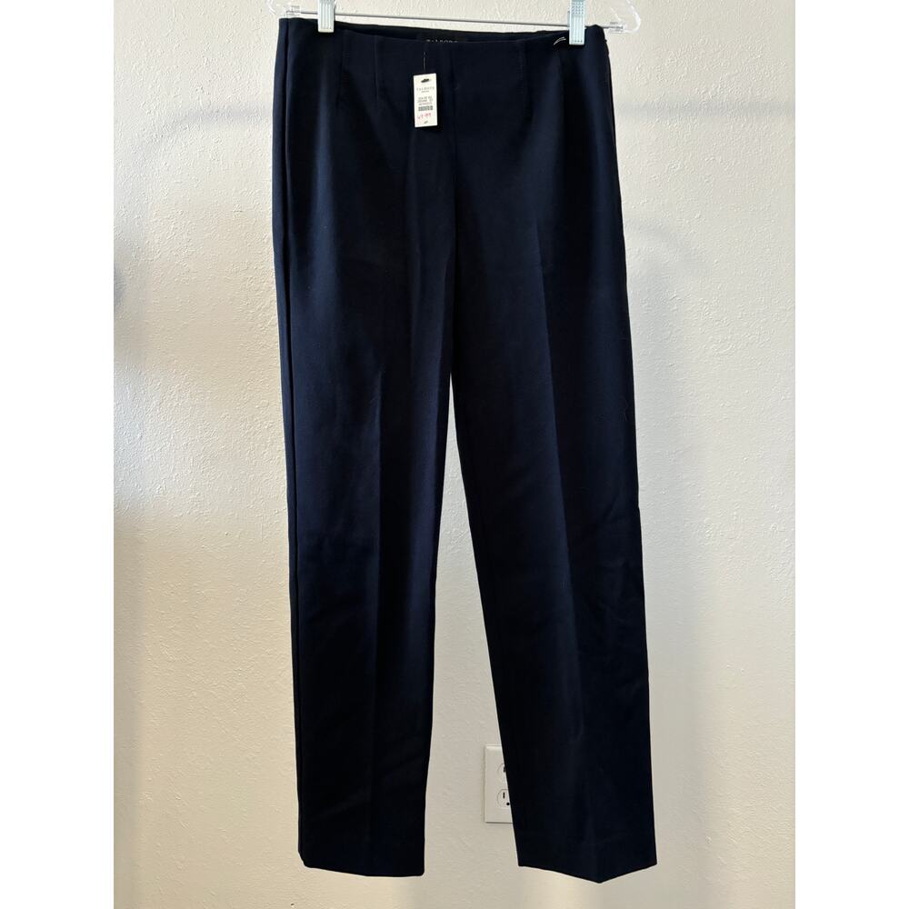 Talbots Straight Pants Size 4 Petites Dark Blue Preppy Office Career Stretchy